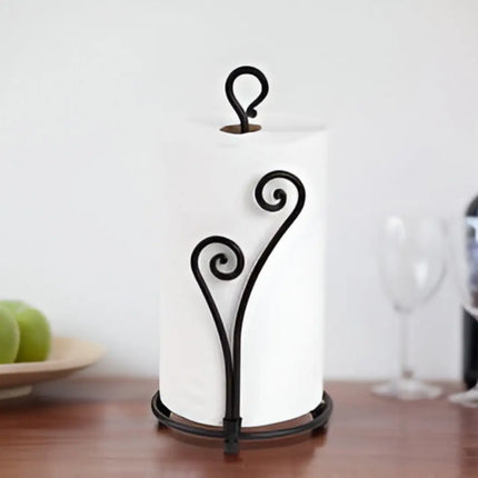 Countertop Iron Paper Towel Holder – Matte Black
