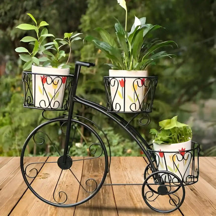 Iron Cycle Planter Stand – Decorative