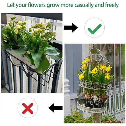 DECORME Iron Hanging Flower Box Holder – Railing Planter Pot Bracket