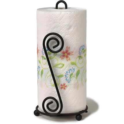 Scroll Design Metal Paper Towel Holder