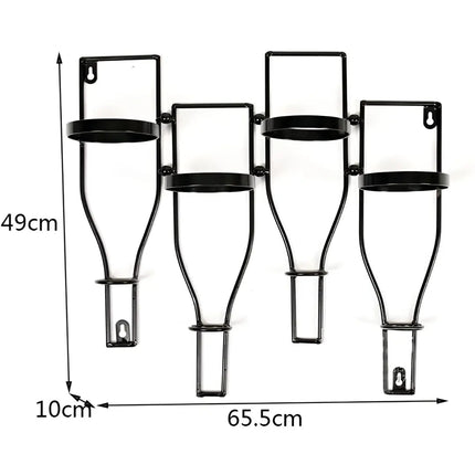 Black Wrought Iron Wine Rack – Wall-Mounted & Tabletop