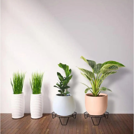 Iron Metal Plant Holder – Round Flower Pot