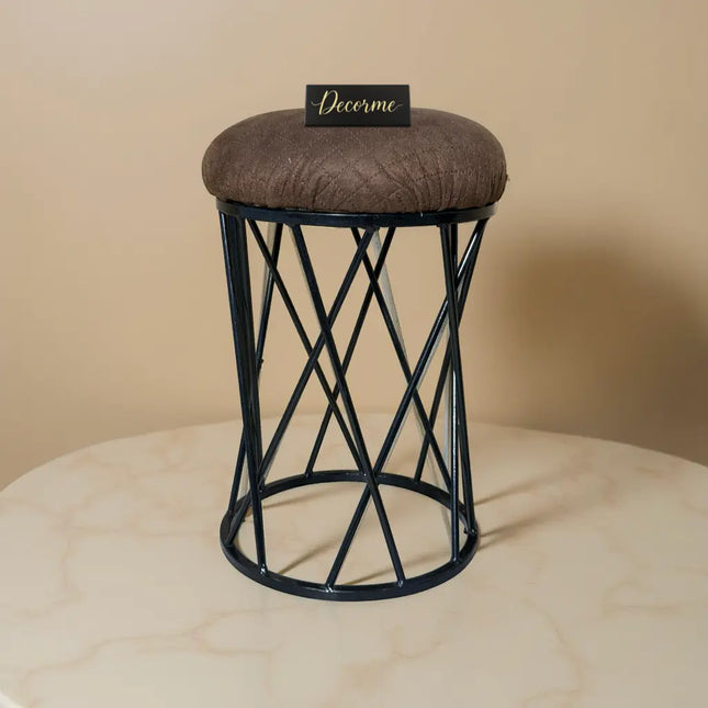 Modern Crisscross Iron Stool Seat