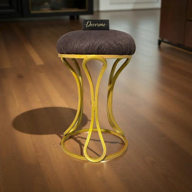 Golden Luxe Vanity Stool