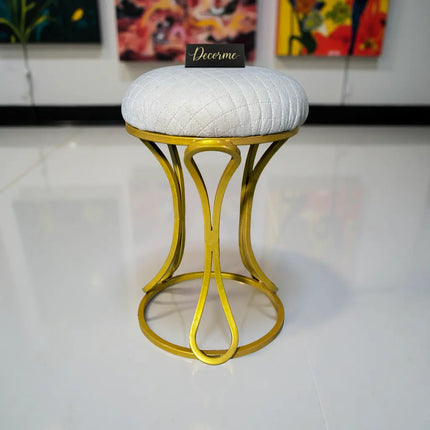 Golden Luxe Vanity Stool