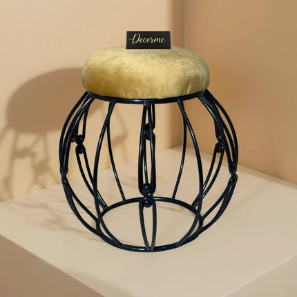 Modern Round Iron Accent Stool