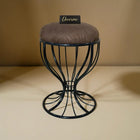 Elegant Curved Iron Stool