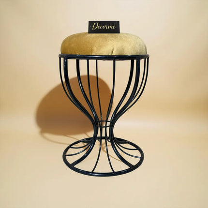 Elegant Curved Iron Stool