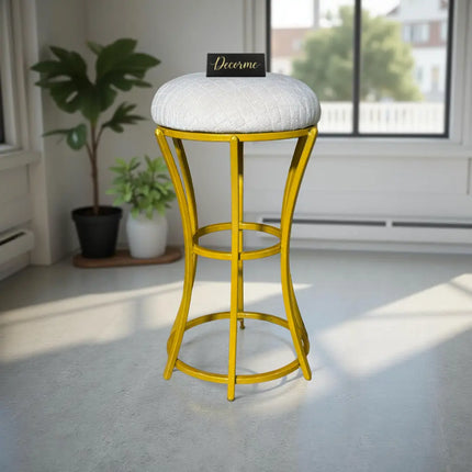 Golden Classic Curved Frame Vanity Stool