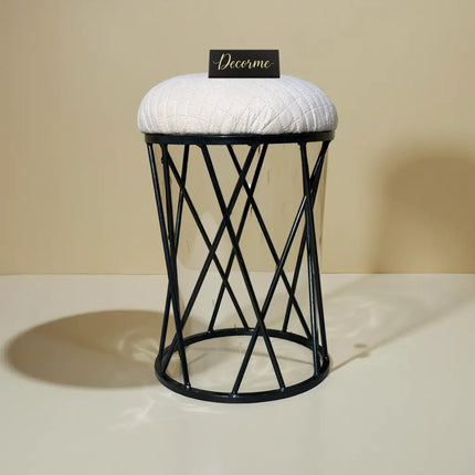 Modern Crisscross Iron Stool Seat