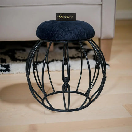 Modern Round Iron Accent Stool