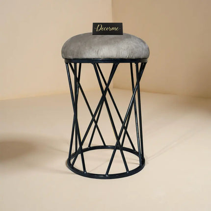 Modern Crisscross Iron Stool Seat
