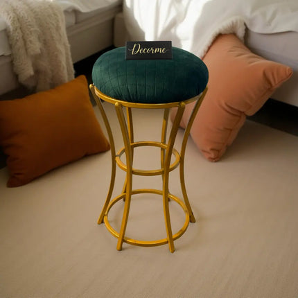 Golden Classic Curved Frame Vanity Stool