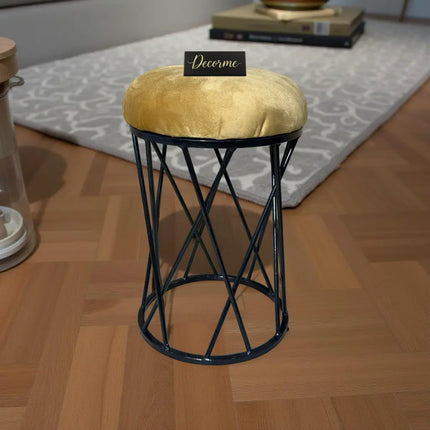 Modern Crisscross Iron Stool Seat