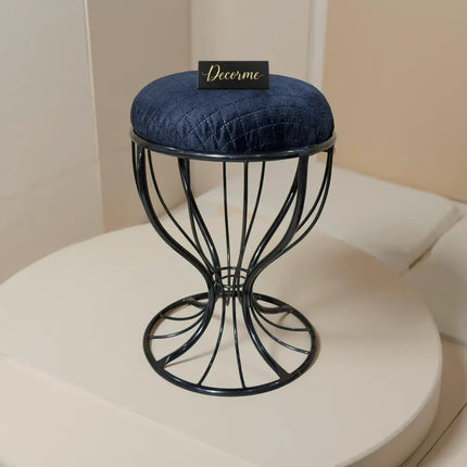 Elegant Curved Iron Stool
