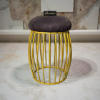Contemporary Vertical Rod Iron Stool (Golden)