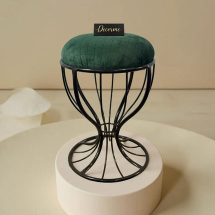 Elegant Curved Iron Stool